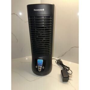 Honeywell 13-Inch Black Quietset Oscillating Table Fan, 4-Speed, Auto-off Timer